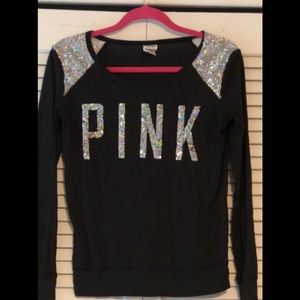 PINK sequin long sleeve shirt